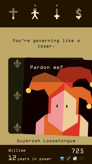 Reigns gameplay screenshot 2